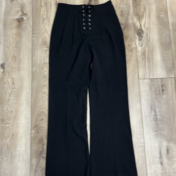 A.L.C. Estrada Black Pant Lace Up Size 2 - Picture 2 of 7